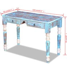 Vidaxl Písací stôl, recyklovaný masív