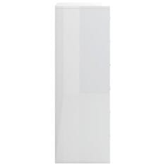 Vidaxl Komoda so 6 zásuvkami, lesklá biela 50x34x96 cm, drevotrieska