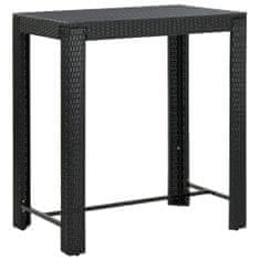 Petromila vidaXL Záhradný barový stolík čierny 100x60,5x110,5 cm polyratanový