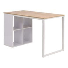 Vidaxl Písací stôl 120x60x75 cm, dubová a biela farba