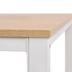 Petromila vidaXL Písací stôl 120x60x75 cm, dubová a biela farba