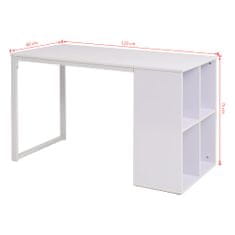 Vidaxl Písací stôl 120x60x75 cm, biely