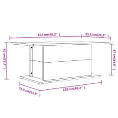 Vidaxl Konferenčný stolík čierny 102x55,5x40 cm drevotrieska