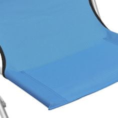 Petromila vidaXL Skladacie plážové stoličky 2 ks modré látka