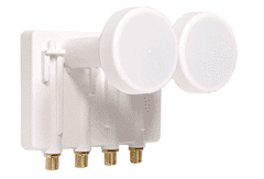 DI-WAY LNB MONOBLOCK QUAD 0,1dB 4,3st, WHITE LEOPARD LINE