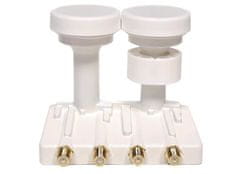 DI-WAY LNB MONOBLOCK QUAD 0,1dB 4,3st, WHITE LEOPARD LINE