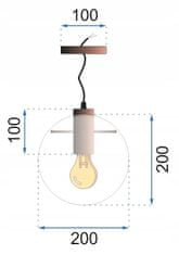 Tutumi Stropné svietidlo Lassi 20 cm- ružové zlato