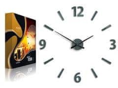 ModernClock 3D nalepovacie hodiny Klaus sivé