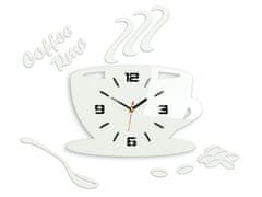 ModernClock Nástenné hodiny Coffee biele