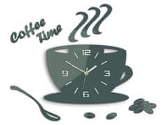 ModernClock Nástenné hodiny Coffee šedé