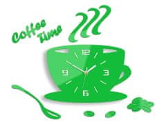 ModernClock Nástenné hodiny Coffee zelené