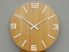 ModernClock Nástenné hodiny Rustikálne hnedo-biele