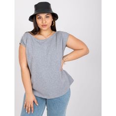 BASIC FEEL GOOD Dámska plus size blúzka PENNY sivá RV-BZ-6333.88_362639 XL