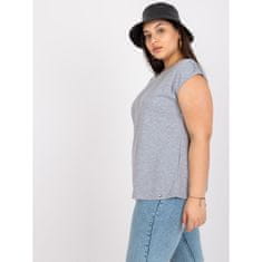 BASIC FEEL GOOD Dámska plus size blúzka PENNY sivá RV-BZ-6333.88_362639 XL