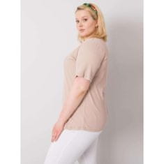 BASIC FEEL GOOD Dámska plus size blúzka STELLA beige RV-BZ-6323.92_362529 XL