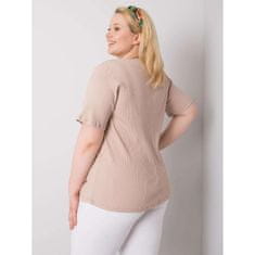 BASIC FEEL GOOD Dámska plus size blúzka STELLA beige RV-BZ-6323.92_362529 XL