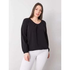 BASIC FEEL GOOD Dámska plus size blúzka s dlhým rukávom HAILEY black RV-BZ-6332.53P_361506 2XL