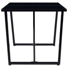 Vidaxl Jedálenský stôl, čierny 160x80x75 cm, tvrdené sklo