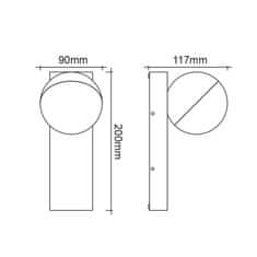 ACA ACA Lighting LED SMD vonkajšie nástenné svietidlo 10W 580LM 110d 230V AC 3.000K tmavá šedá CRI80 IP54 30.000hod LG5891G