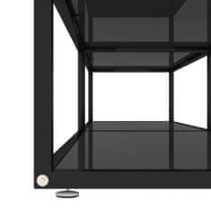Vidaxl TV stolík čierny 180x40x40,5 cm tvrdené sklo