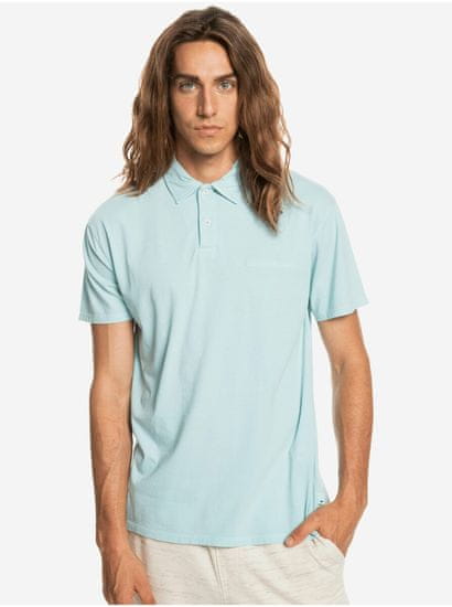 Quiksilver Svetlomodrá pánska polokošeľa Quiksilver Natural Dye