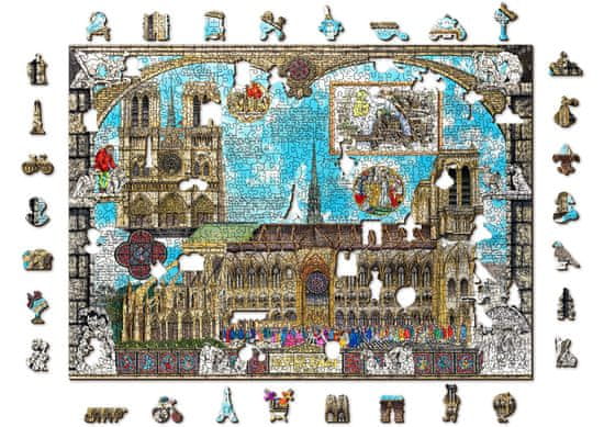 Wooden city Drevené puzzle Katedrála Notre-Dame 2v1, 1010 dielikov EKO