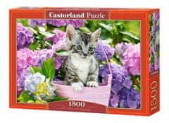 Castorland Puzzle Mačiatko v košíku 1500 dielikov