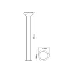 ACA ACA Lighting LED SMD vonkajšie stojacie svietidlo 7W 520LM 330d 230V AC 3.000K tmavá šedá CRI80 IP54 30.000hod LG3803G-800