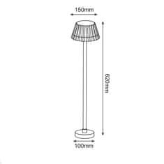 ACA ACA Lighting LED SMD vonkajšie stojacie svietidlo 10W 400LM 130d 230V AC 3.000K tmavá šedá CRI80 IP65 30.000hod LG2122G-600