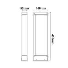 ACA ACA Lighting LED COB vonkajšie stojacie svietidlo 8W 180LM 90d 230V AC 3.000K tmavá šedá CRI80 IP54 30.000hod LG1312G-495