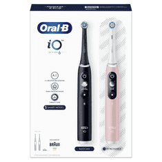 Oral-B magnetické zubné kefky iO Series 6 Duo Black / Pink Sand