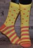 Veselé ponožky Pruh, bodka veľ. 36-40 žlté