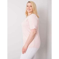 BASIC FEEL GOOD Dámska blúzka plus size STELLA svetlo ružová RV-BZ-6323.92_362530 3XL