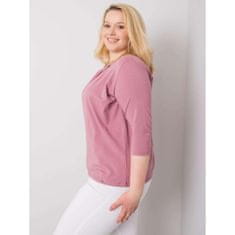 BASIC FEEL GOOD Dámska plus size bavlnená blúzka JODIE pink RV-BZ-6334.19P_362644 3XL