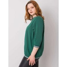 BASIC FEEL GOOD Dámska blúzka plus size PEARL tmavozelená RV-BZ-6640.86_364856 3XL