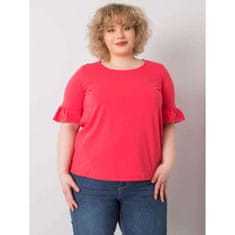 BASIC FEEL GOOD Dámska plus size bavlnená blúzka YARELI pink RV-BZ-6635.18X_364851 3XL