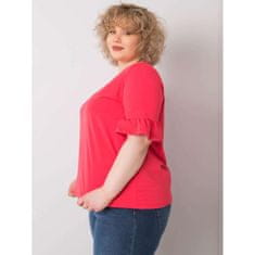 BASIC FEEL GOOD Dámska plus size bavlnená blúzka YARELI pink RV-BZ-6635.18X_364851 3XL