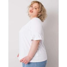 BASIC FEEL GOOD Dámska plus size bavlnená blúzka YARELI biela RV-BZ-6635.18X_364855 XL