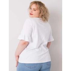 BASIC FEEL GOOD Dámska plus size bavlnená blúzka YARELI biela RV-BZ-6635.18X_364855 XL