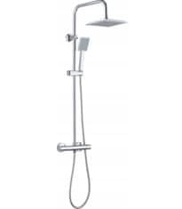 Deante Neo Joko, sprchový set s termostatickou batériou + horná dažďová hlavica + 1-funkčná sprchová ručná hlavica, chróm, NBJ_051T