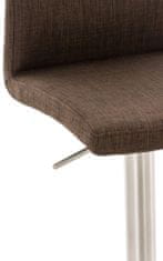 BHM Germany Barová stolička Cadiz, textil, oceľ / hnedá