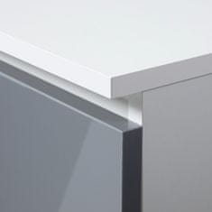 Akord Volně stojící psací stůl Pin 90 cm bílý/šedý