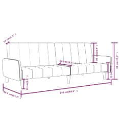 Vidaxl 2-miestna rozkladacia pohovka s podnožkou bledosivá látková