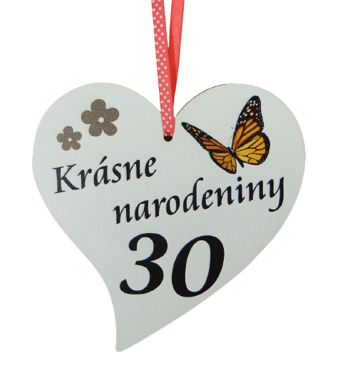 KORY Drevená tabuľka Krásne 30.narodeniny