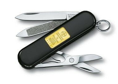 Victorinox 0.6203.87 Classic Gold Ingot multifunkčný nôž 58 mm, čierna, zlatá tehlička, 7 funkcií