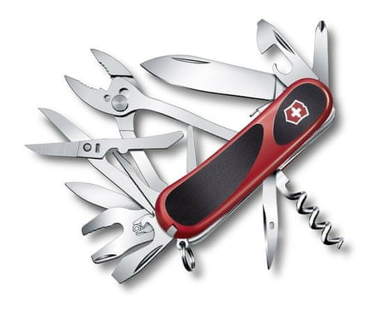 Victorinox 2.5223.SC EvoGrip S557 multifunkčný nôž 85 mm, červeno-čierna, 21 funkcií