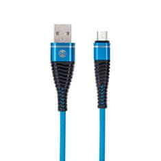 Forever GSM045627 micro-USB kábel Shark blue 1m 2A, modrá