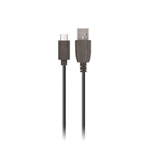 setty. Nabíjací USB kábel 1m 2A microUSB, čierny GSM043217