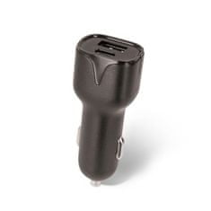 setty. USB autonabíjačka USB/Type-C 2,4A, čierna GSM043811