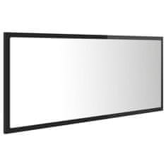 Vidaxl LED kúpeľňové zrkadlo lesklé čierne 100x8,5x37 cm drevotrieska